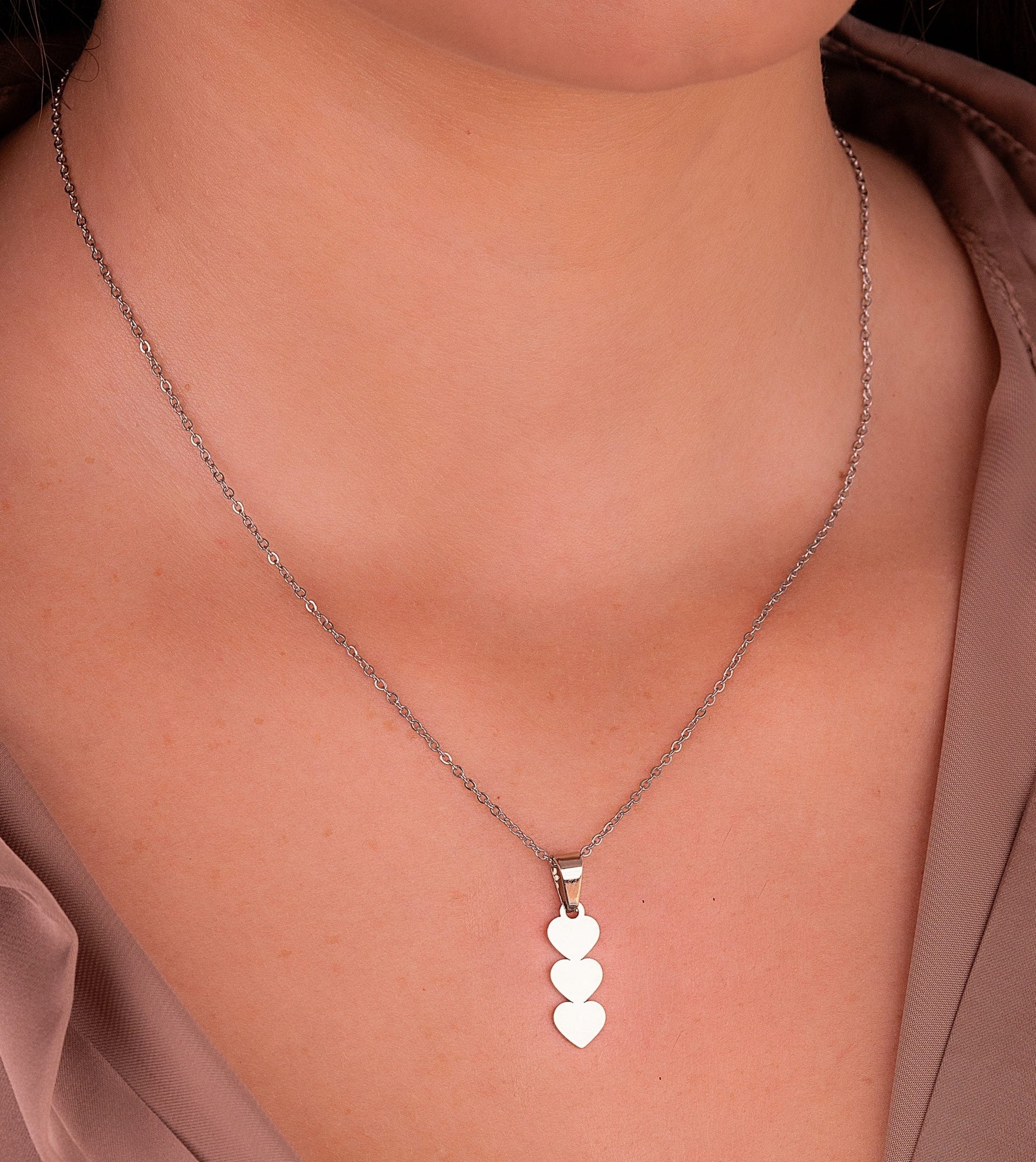 Juego Tres Corazones Plateado Ref: G869