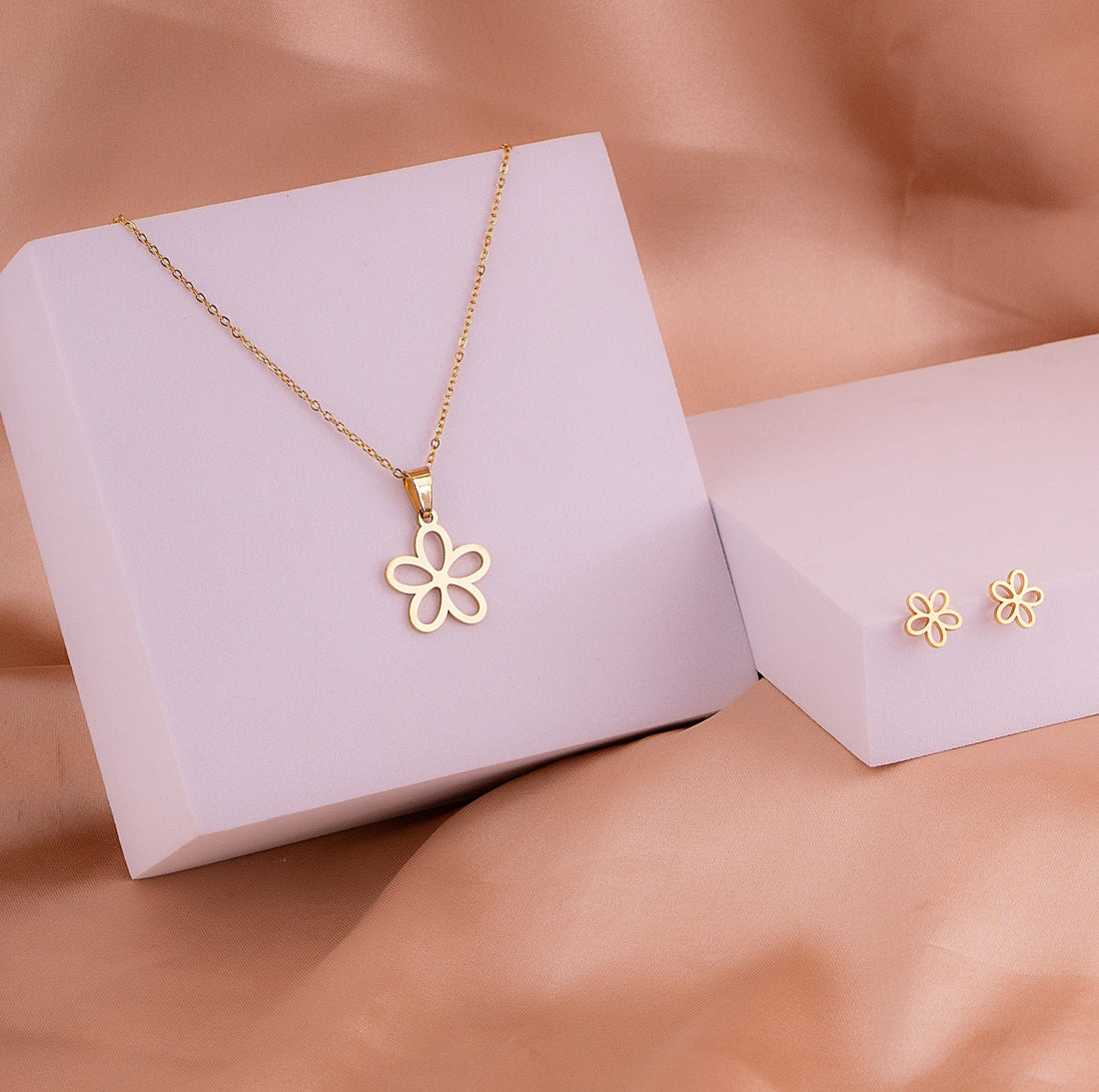 Juego Flor Dorado Ref: G269