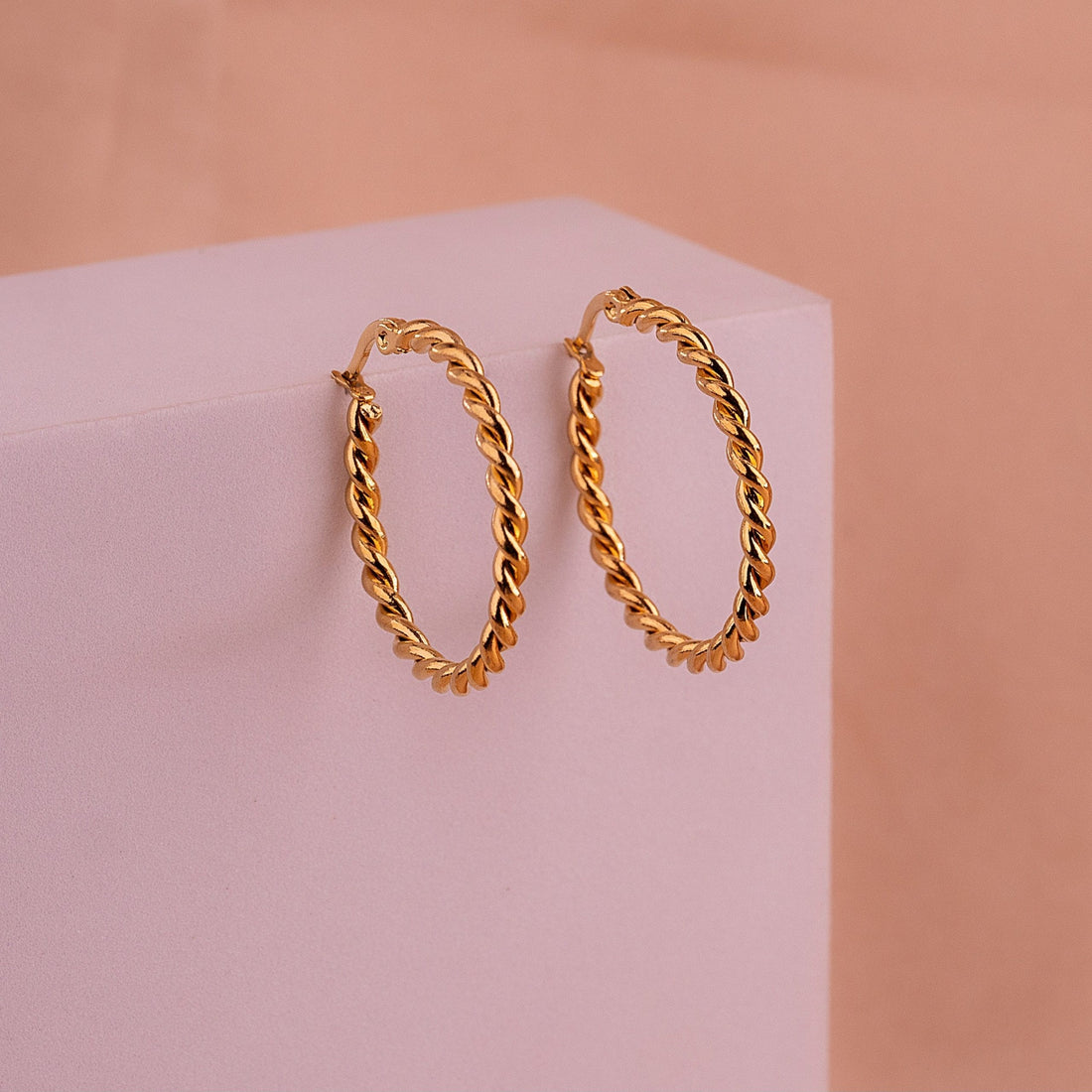 Candongas 30 mm Trenzadas Doradas Ref: B2185