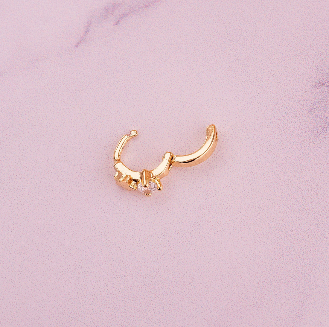 Piercing Argolla Estrellita Dorado Ref: H369