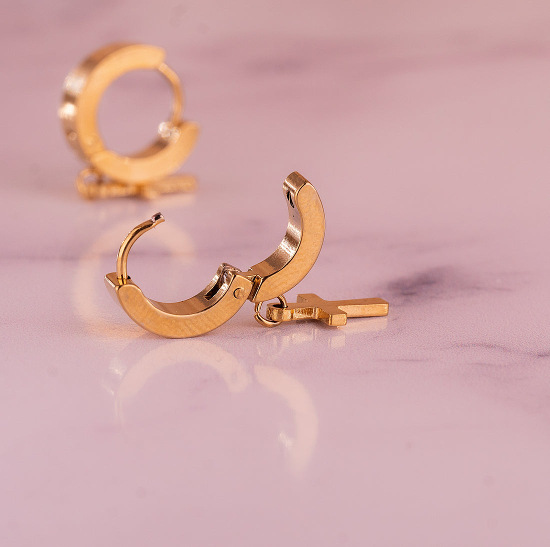 Candongas Cruces Doradas Ref: B287